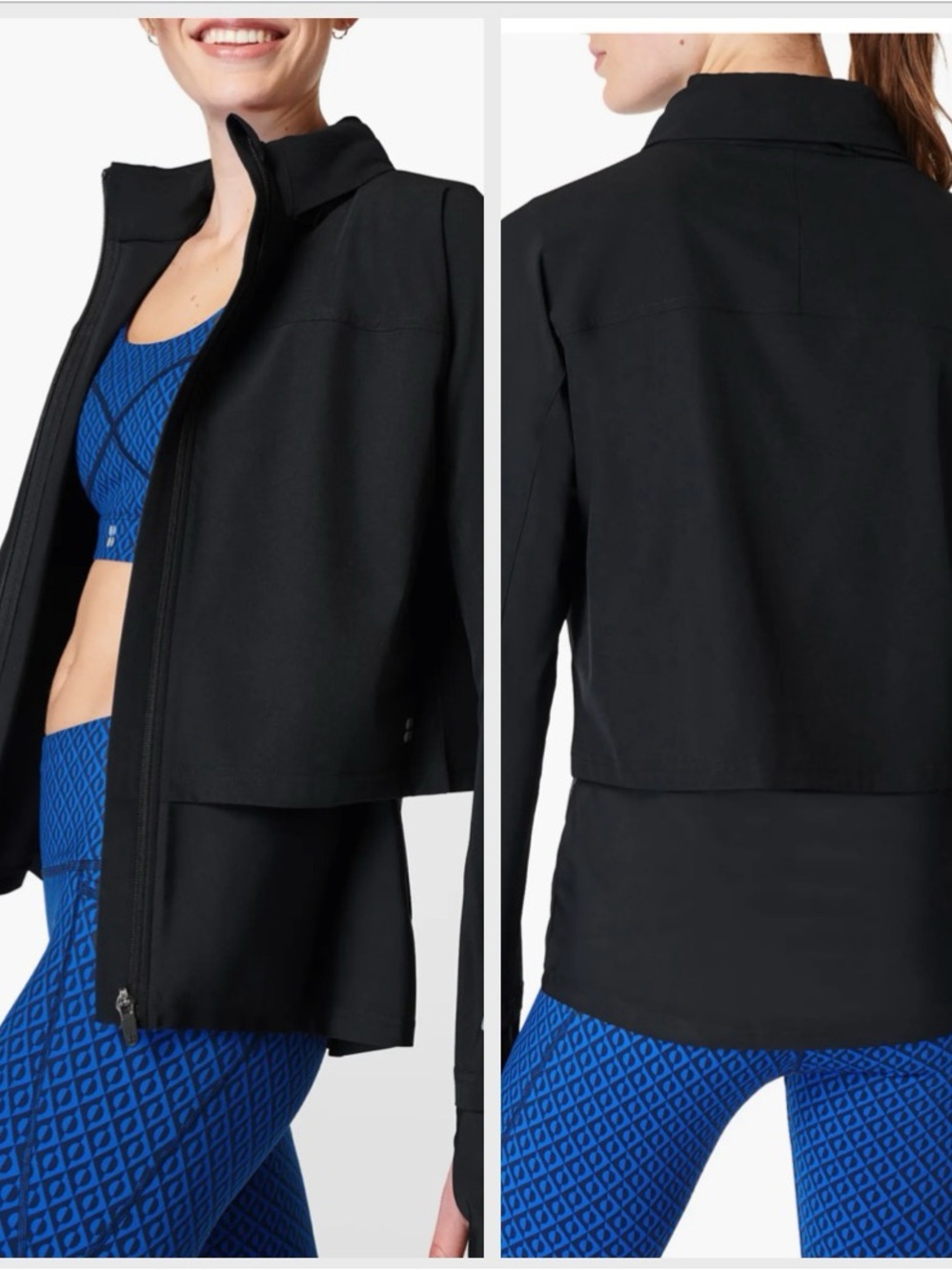 Sweaty Betty Fast Track Running Jacket Black New with Tags